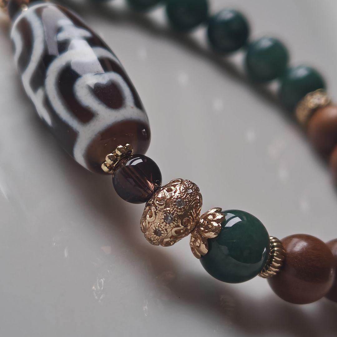 新作☆珈琲カラー蓮花宝瓶ブレスレット