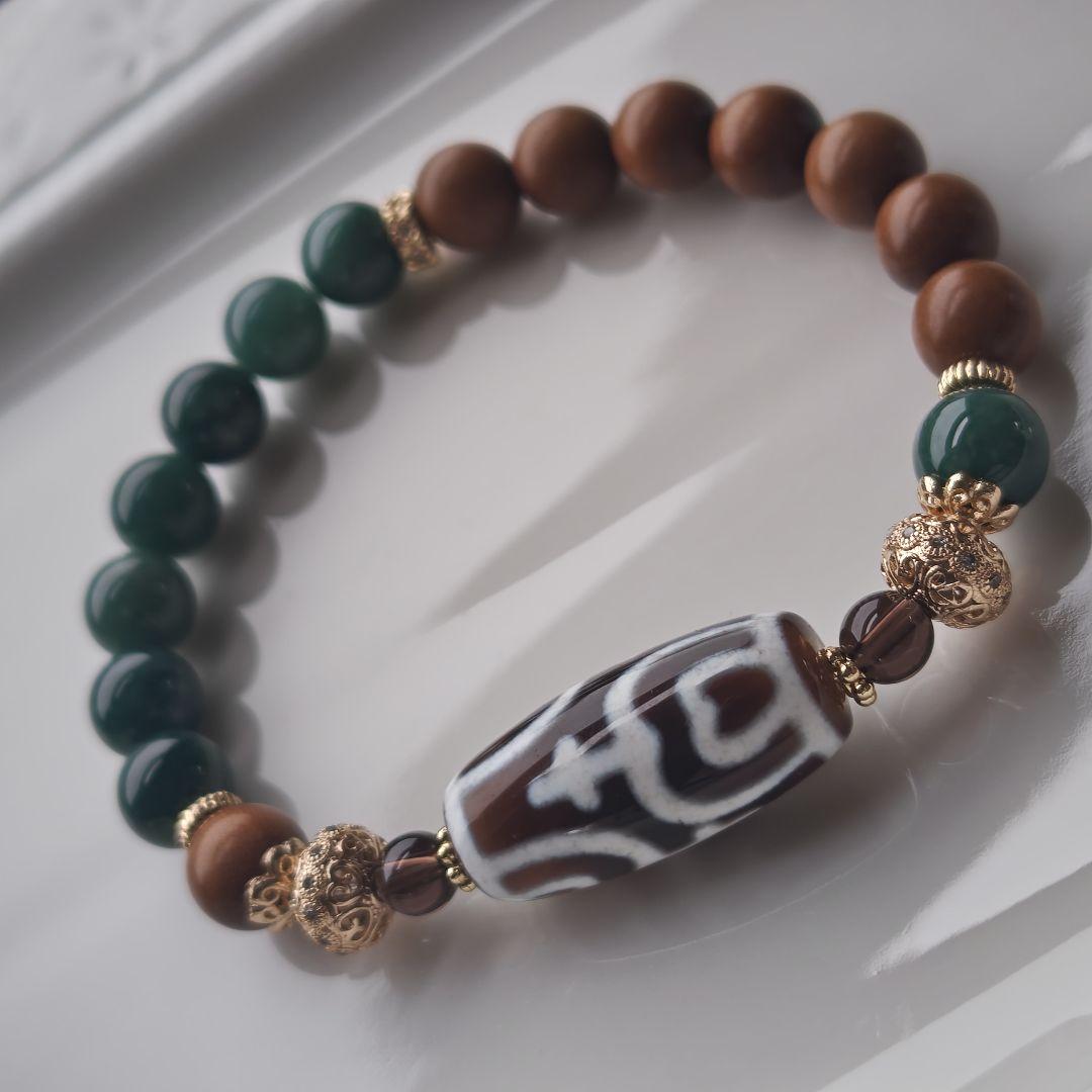 新作☆珈琲カラー蓮花宝瓶ブレスレット