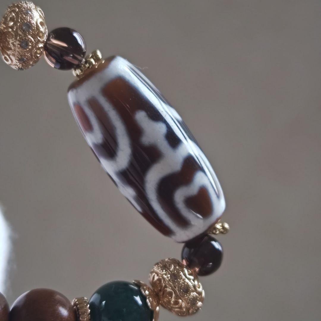 新作☆珈琲カラー蓮花宝瓶ブレスレット