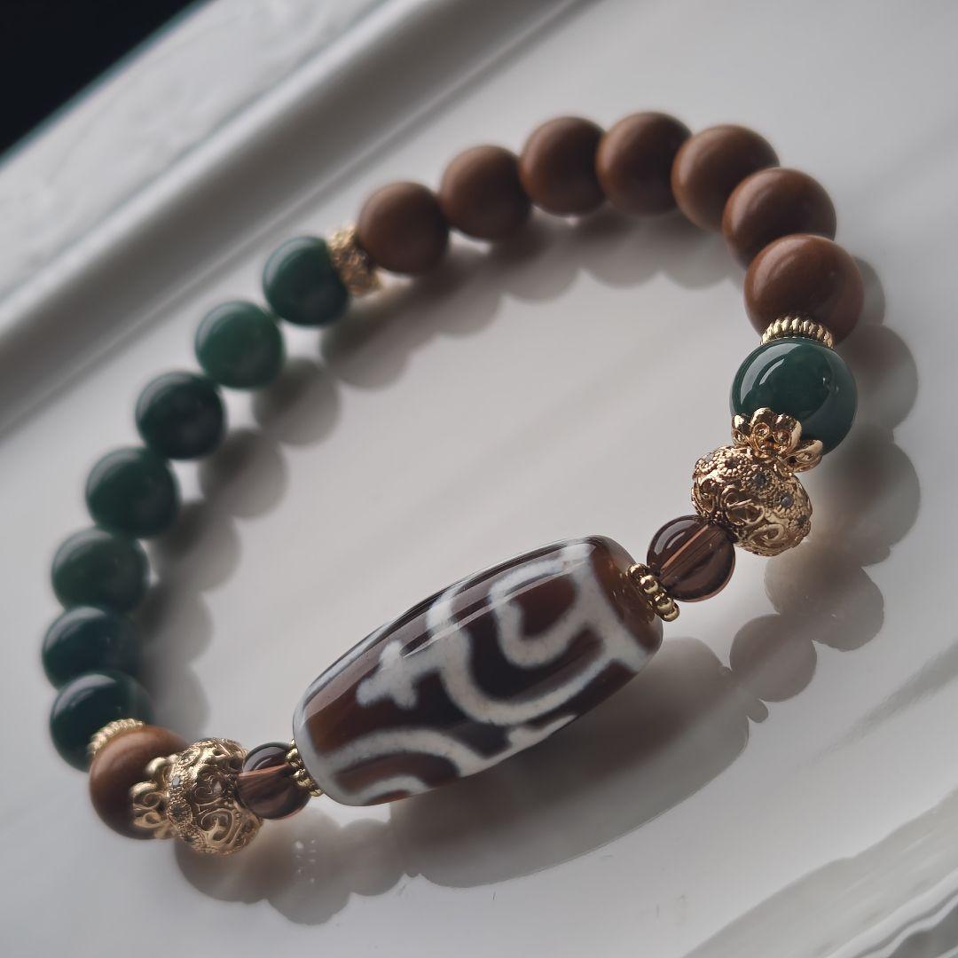 新作☆珈琲カラー蓮花宝瓶ブレスレット