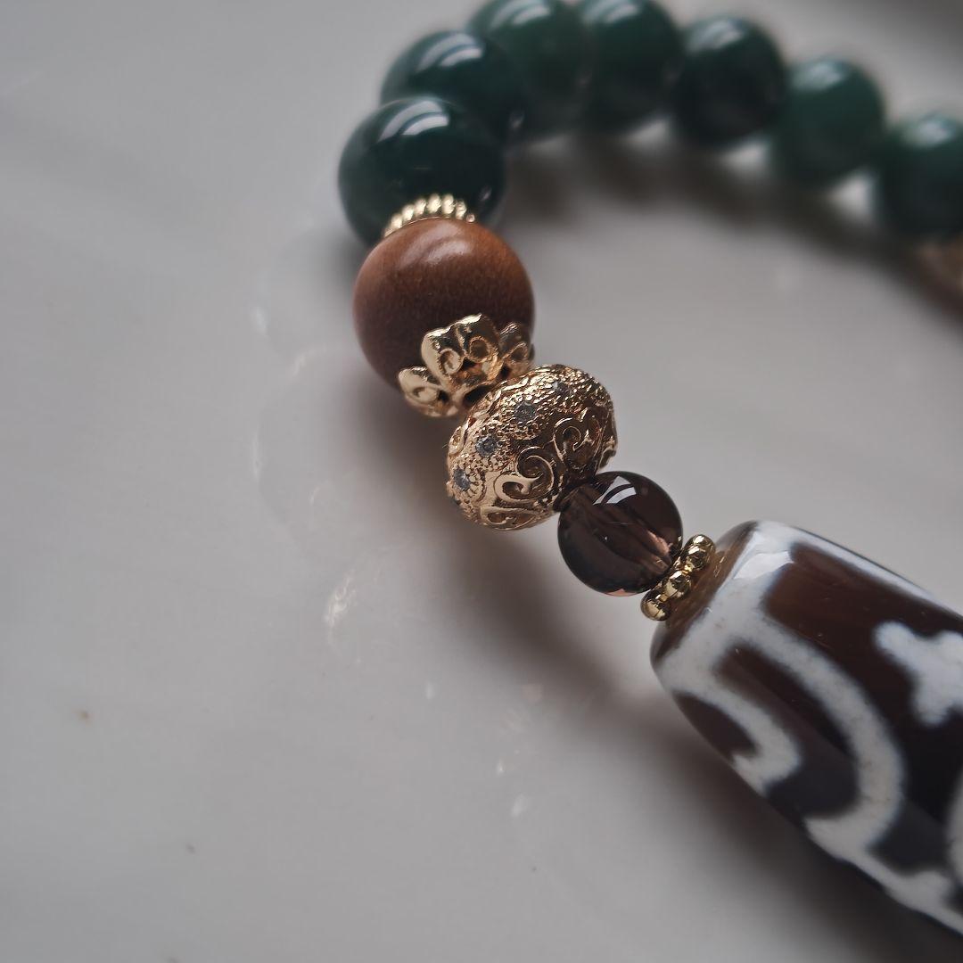 新作☆珈琲カラー蓮花宝瓶ブレスレット
