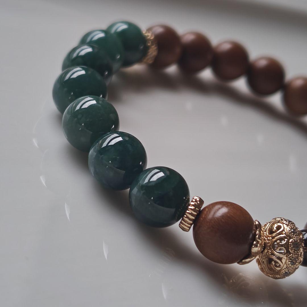 新作☆珈琲カラー蓮花宝瓶ブレスレット