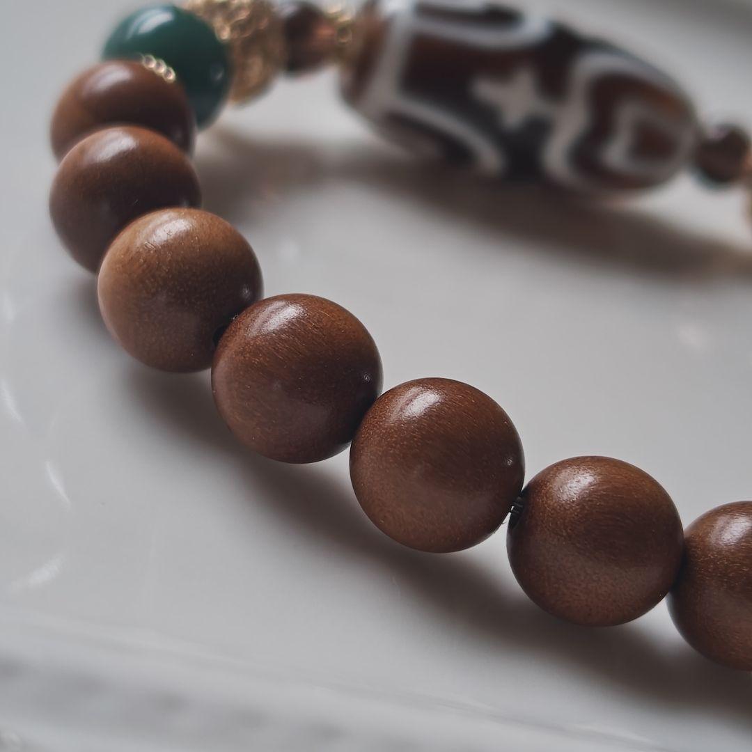 新作☆珈琲カラー蓮花宝瓶ブレスレット