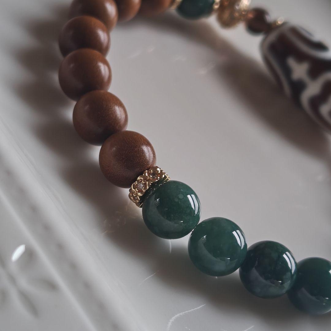 新作☆珈琲カラー蓮花宝瓶ブレスレット