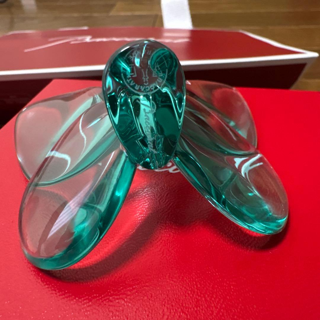 【未使用】付属品多数！Baccarat バカラ　ラッキーバタフライ　ターコイズ