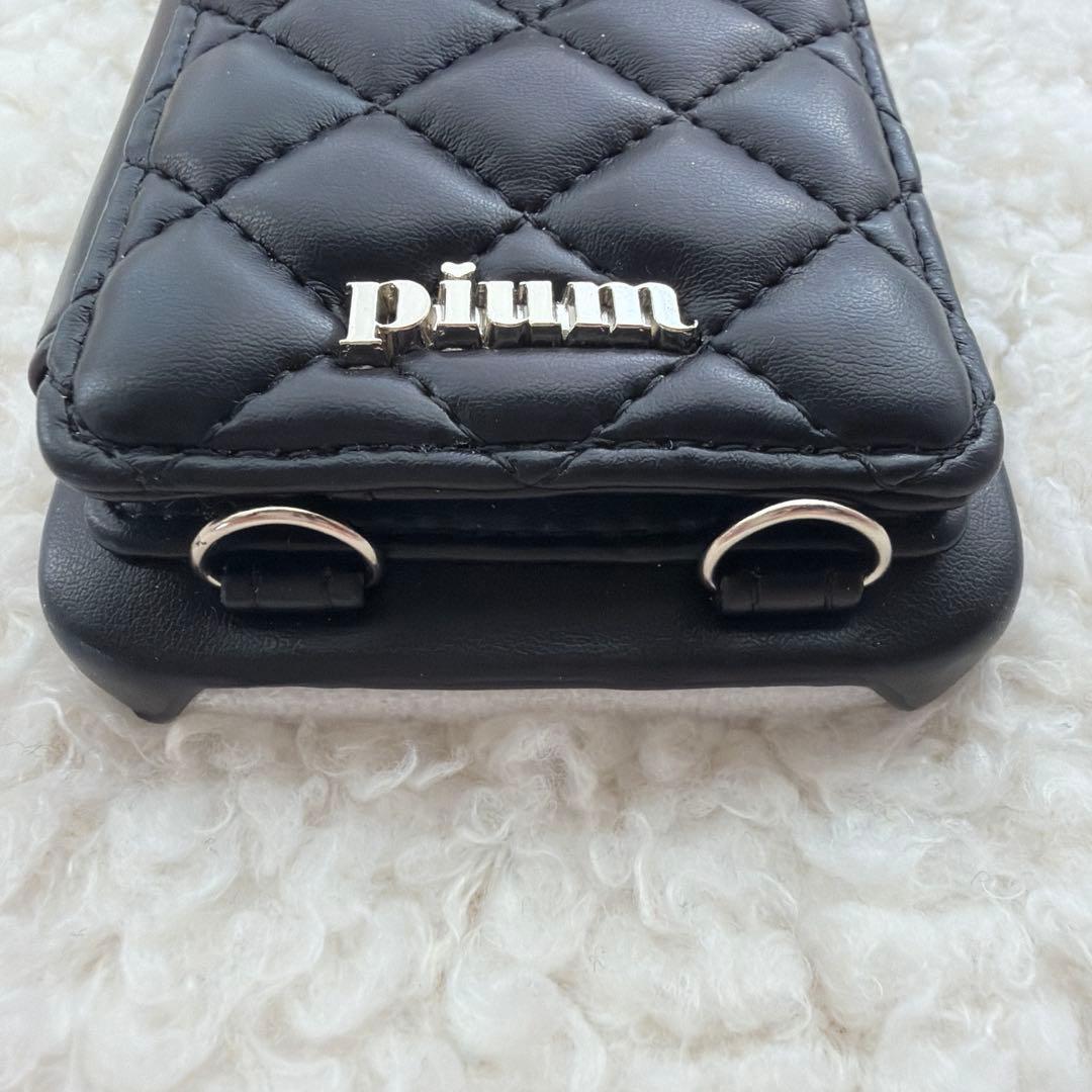 Pium リボンキルティングiPhone14ケース