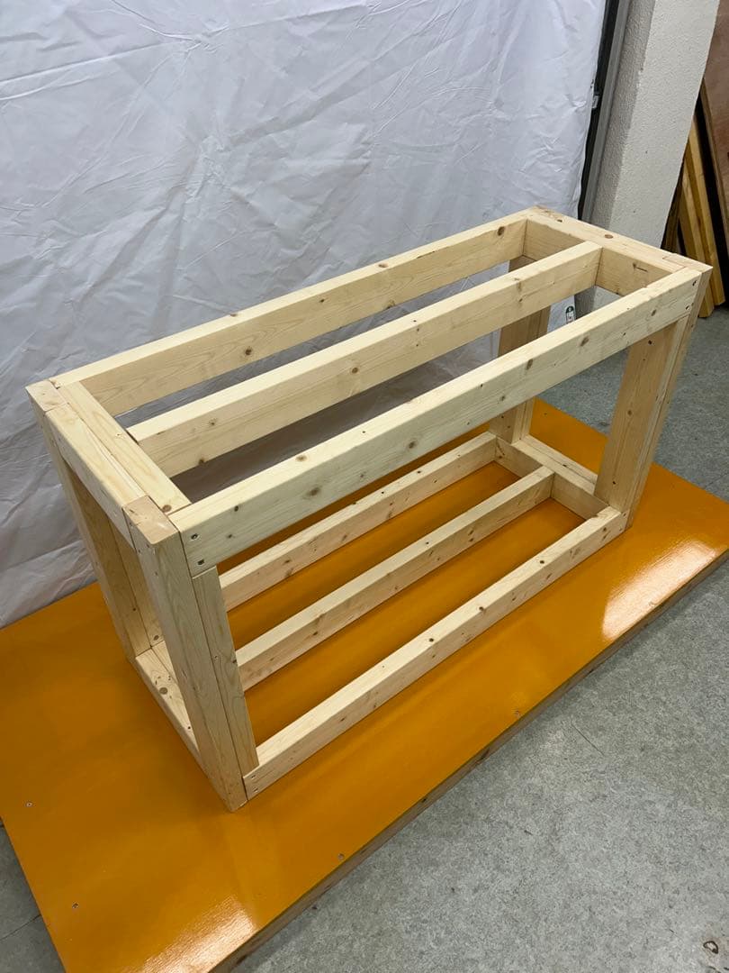 120cm水槽用 水槽台　幅120 奥行き450 高さ700 総耐荷重1t超