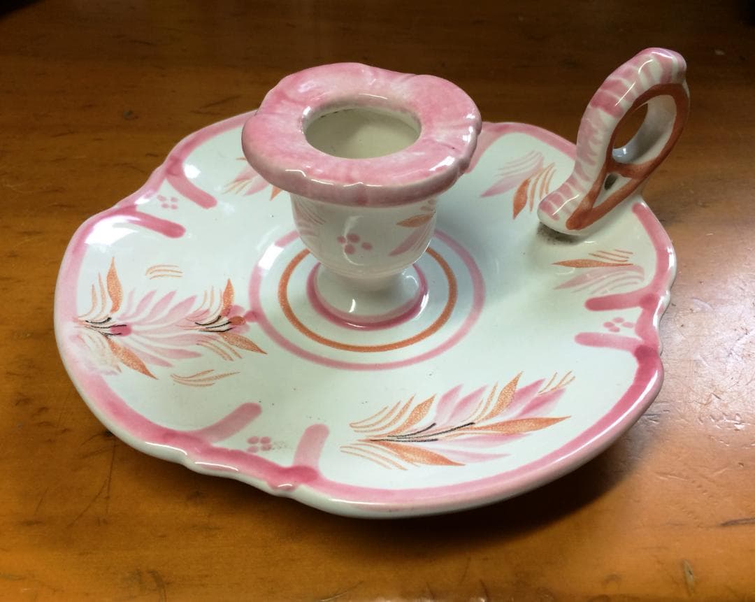 QUIMPER HB カンペール陶器　希少キャンドルホルダ２セット　匿名送料無料