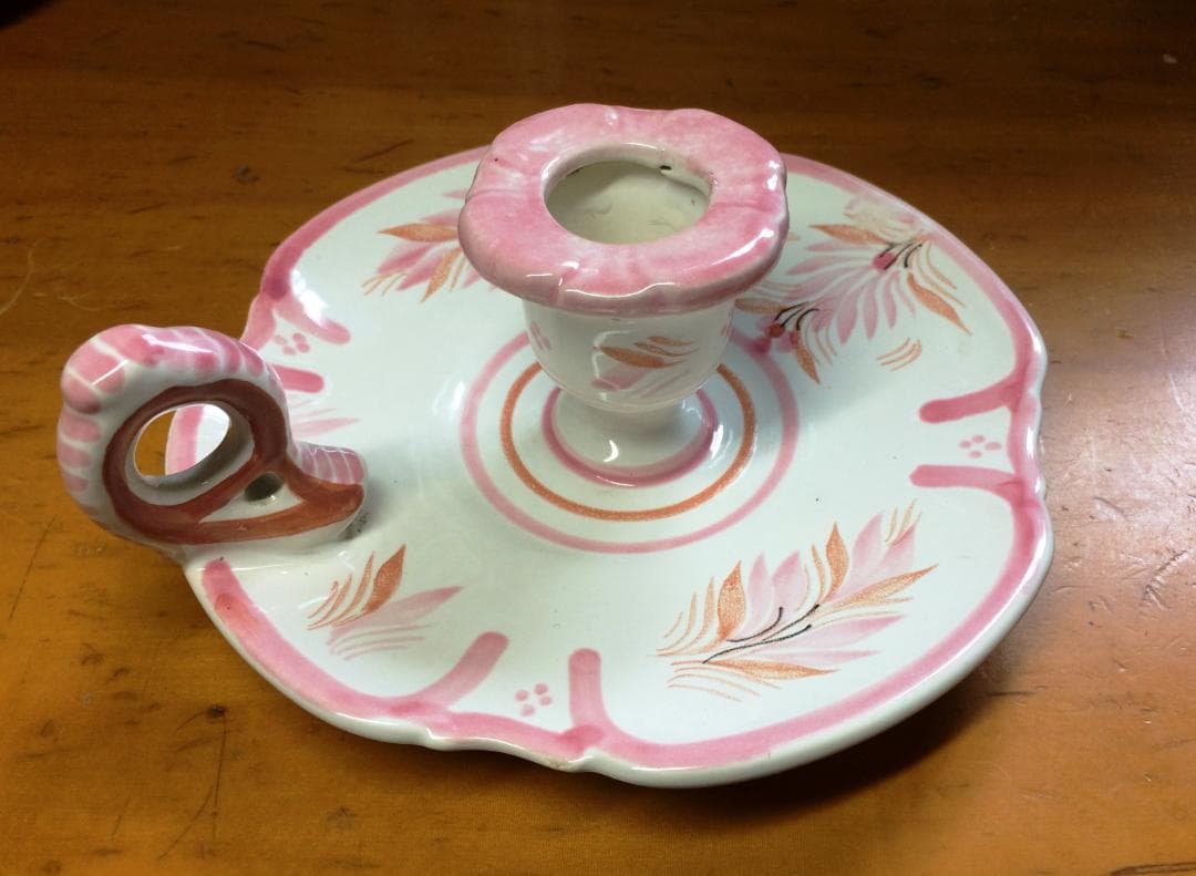 QUIMPER HB カンペール陶器　希少キャンドルホルダ２セット　匿名送料無料