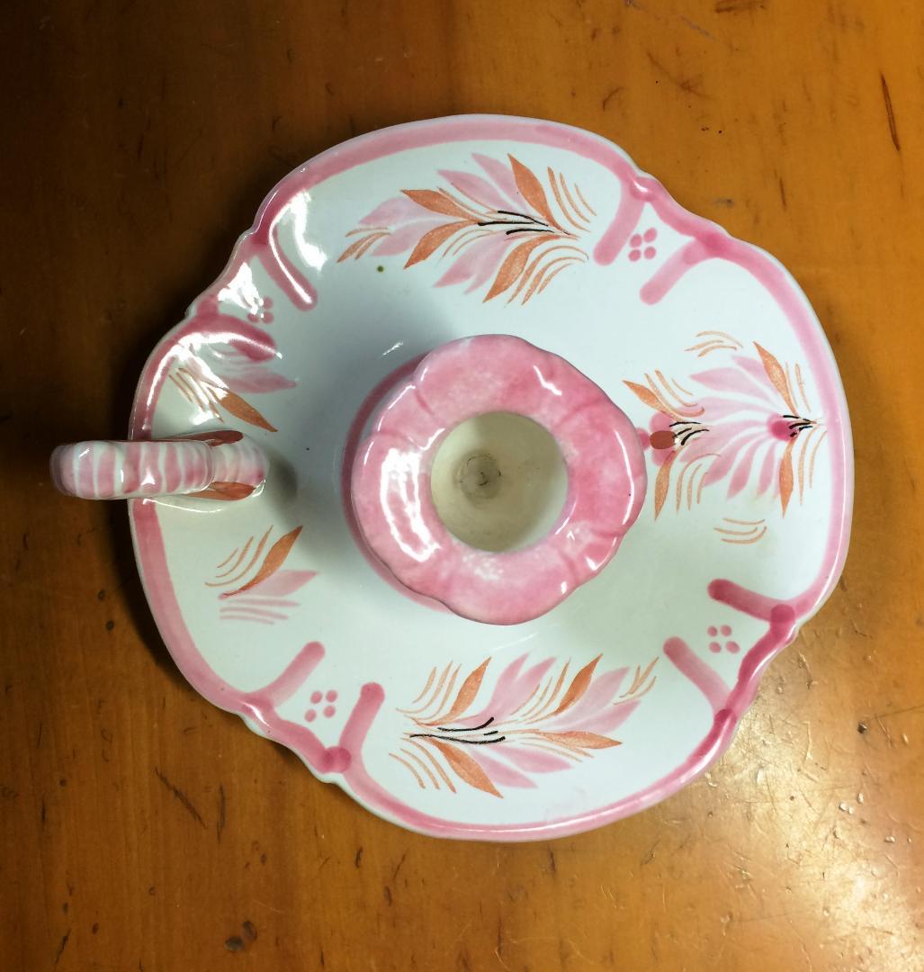 QUIMPER HB カンペール陶器　希少キャンドルホルダ２セット　匿名送料無料