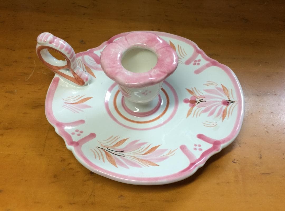 QUIMPER HB カンペール陶器　希少キャンドルホルダ２セット　匿名送料無料