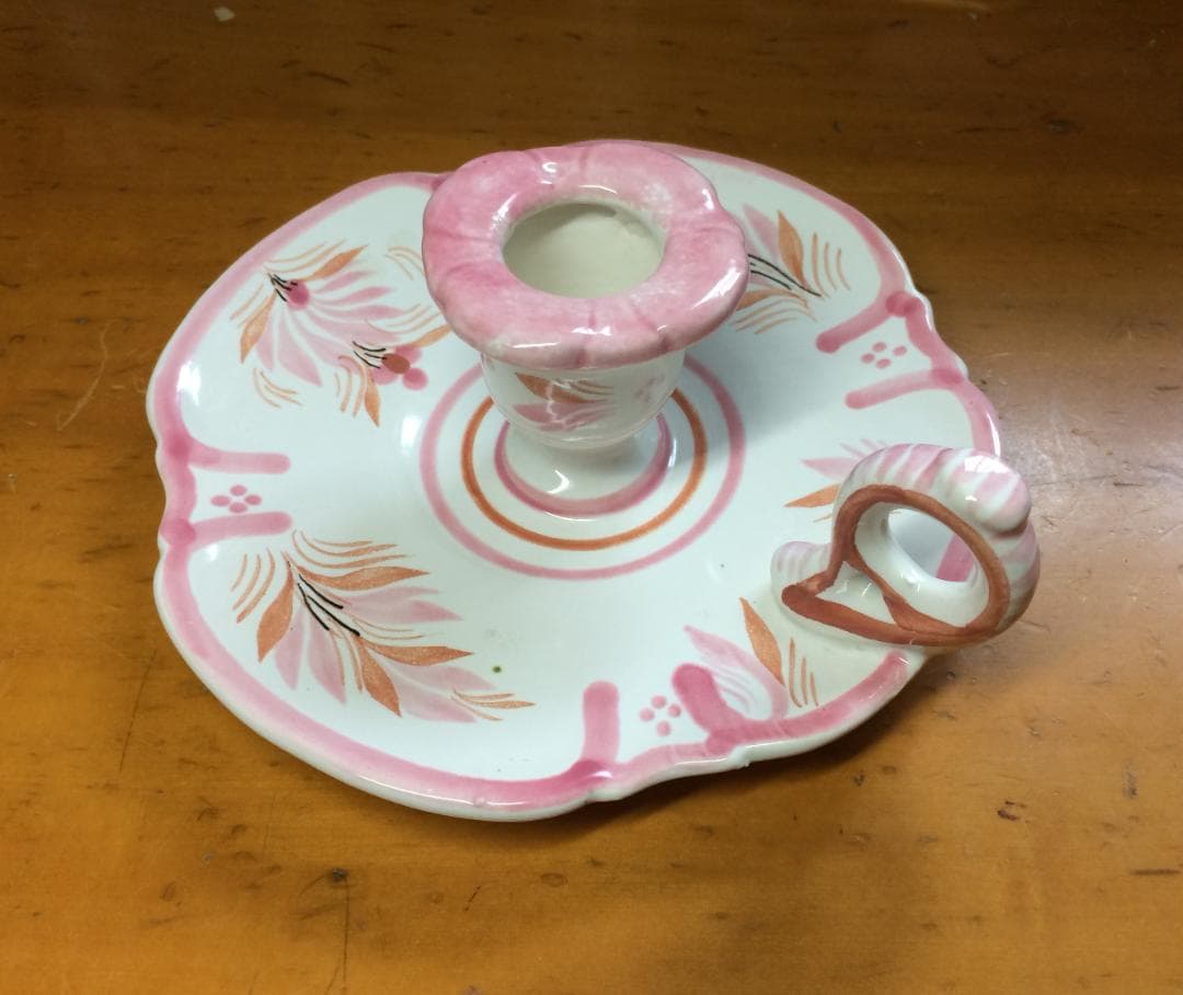 QUIMPER HB カンペール陶器　希少キャンドルホルダ２セット　匿名送料無料