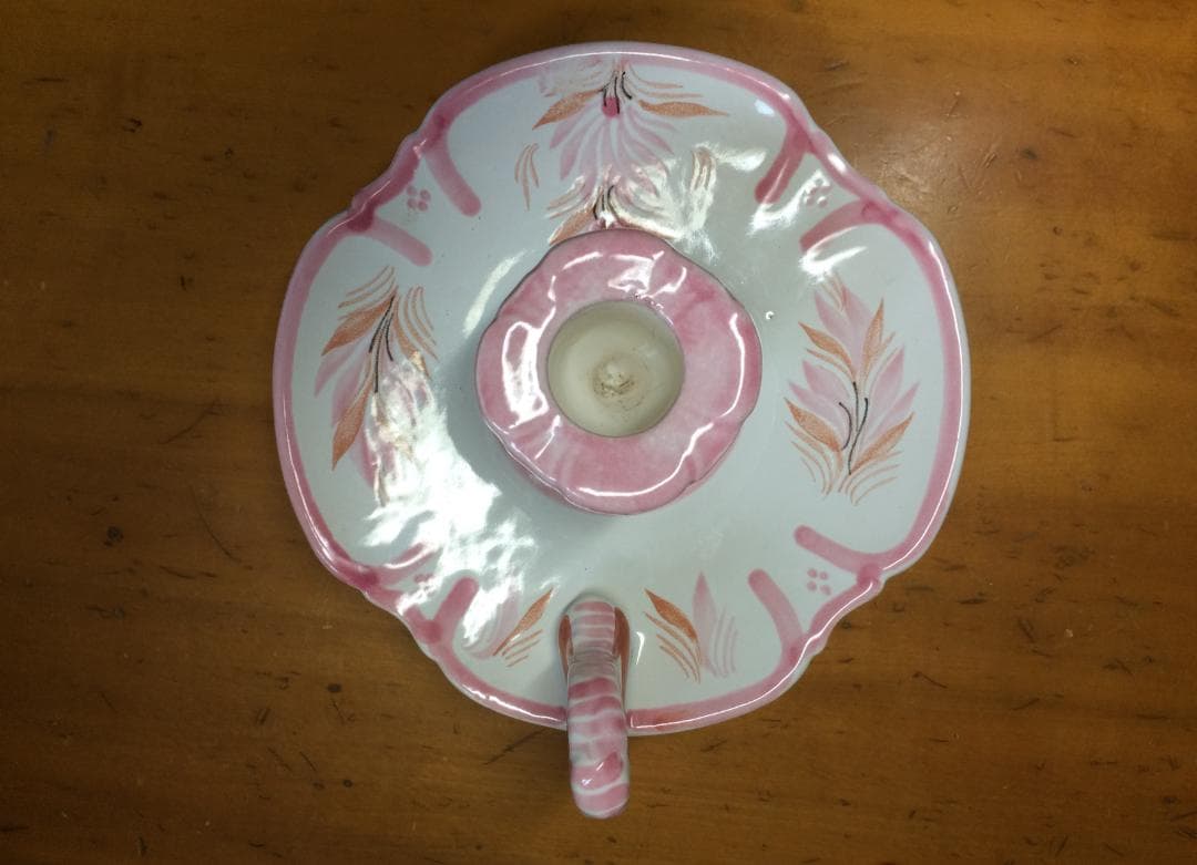 QUIMPER HB カンペール陶器　希少キャンドルホルダ２セット　匿名送料無料