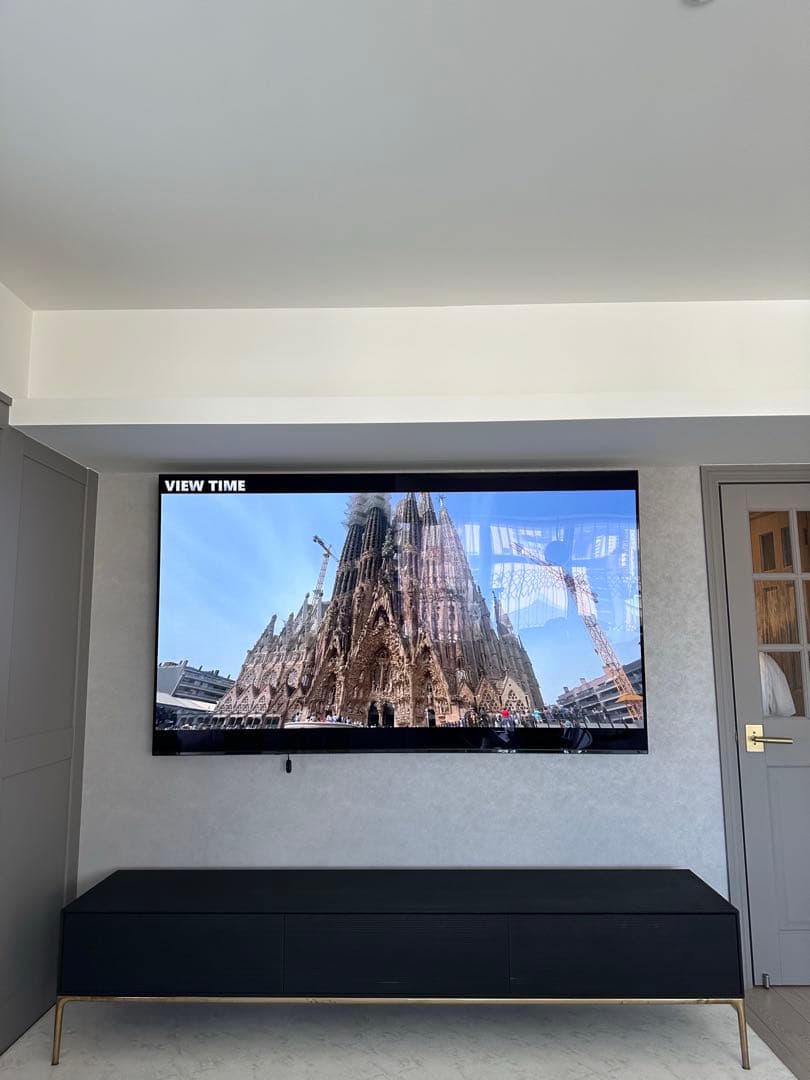 テレビ台　TVキャビネット　黒染　真鍮