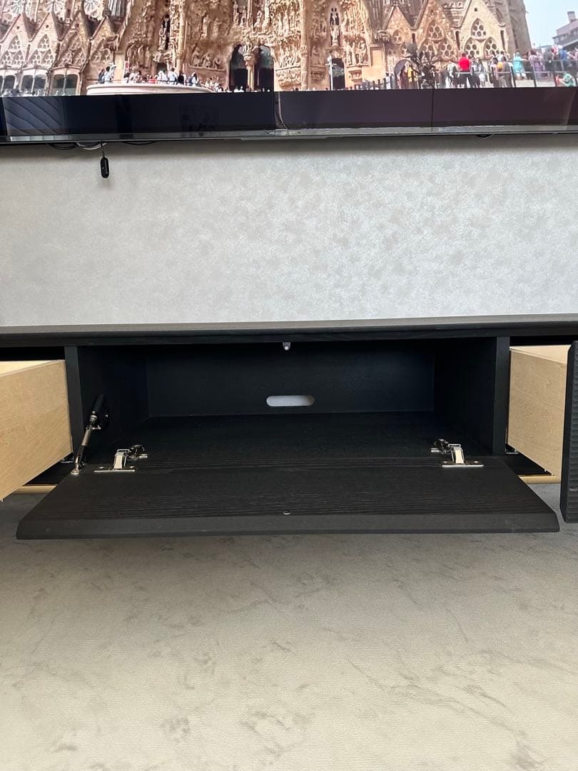 テレビ台　TVキャビネット　黒染　真鍮