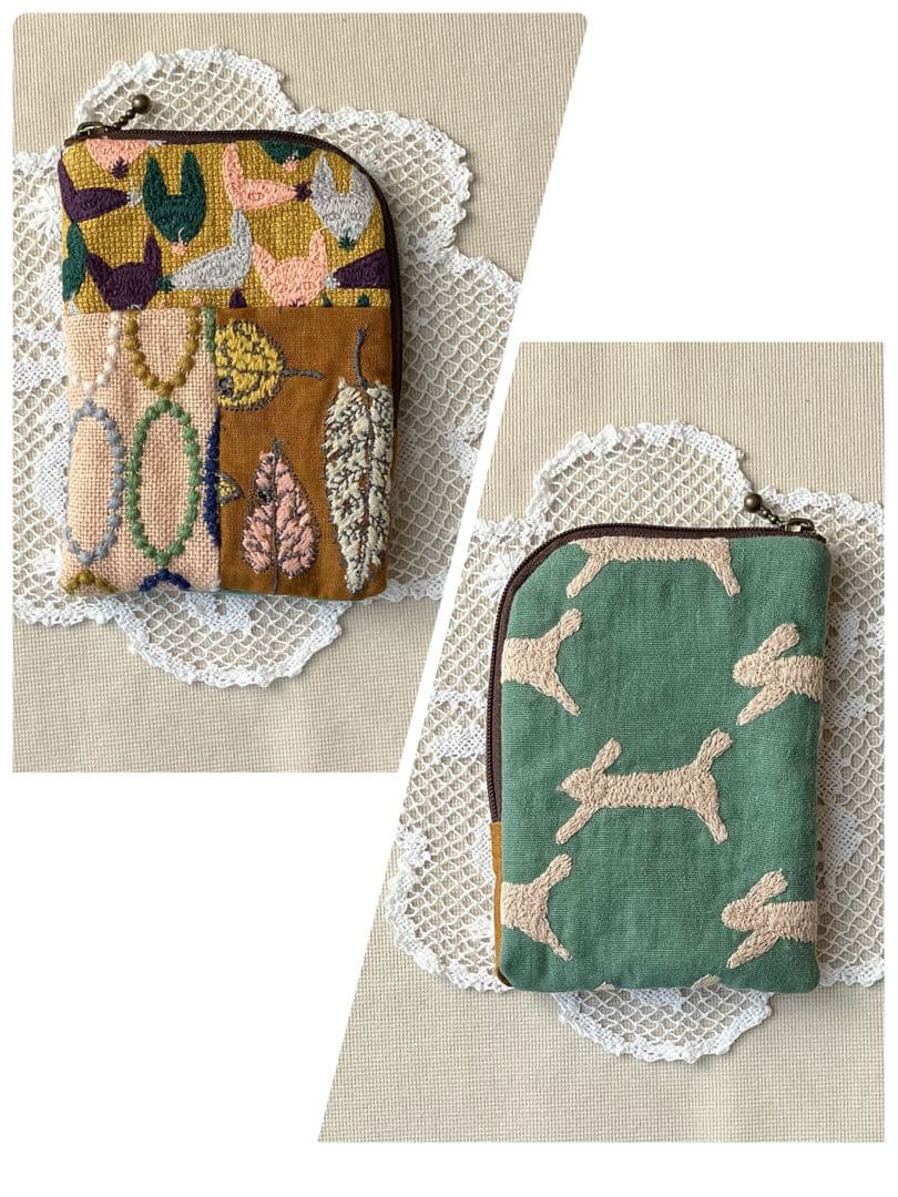 【専用】ミナペルホネン ハンドメイド　パッチワーク　L字ポーチ