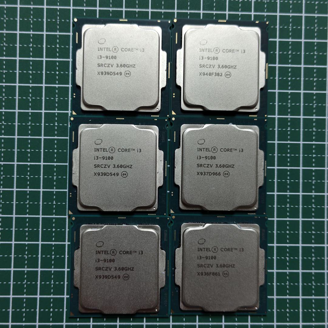 Intel Core i3 9100 3.6GHz 中古 6個