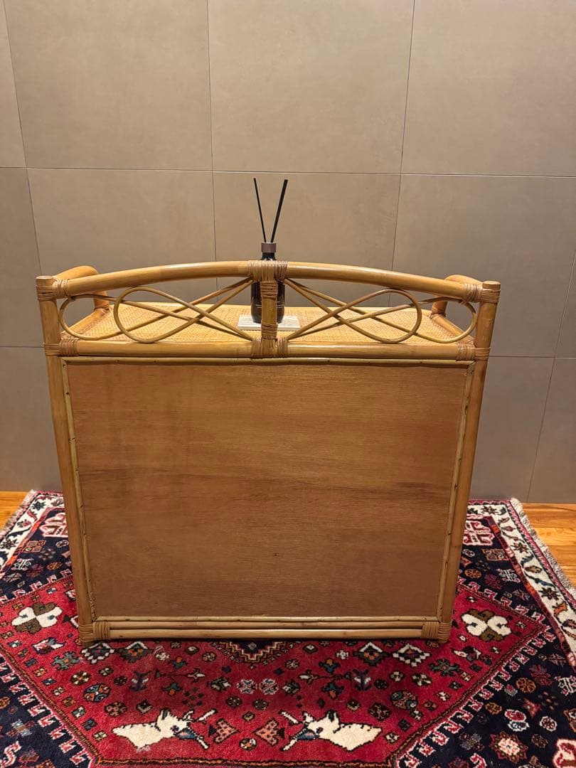 昭和レトロ ラタンチェスト 籐家具 4段 直接配送無料東京千葉埼玉茨城 自然素材
