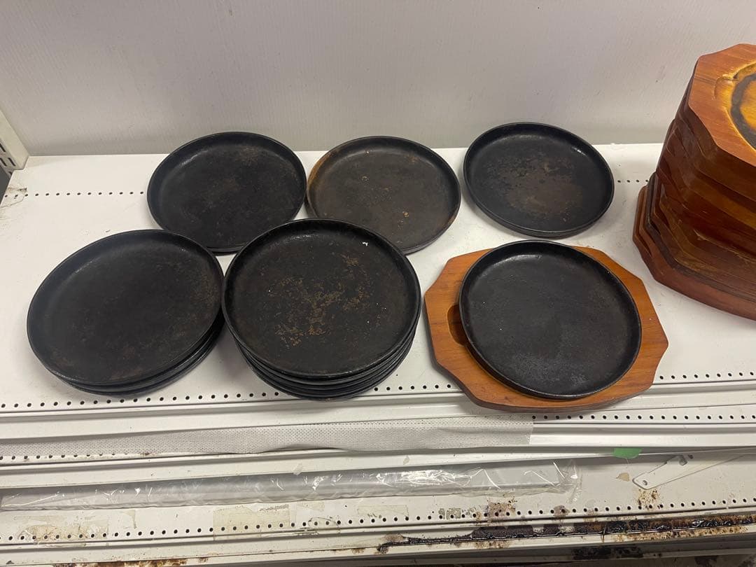 業務用鉄板皿木製トレー付