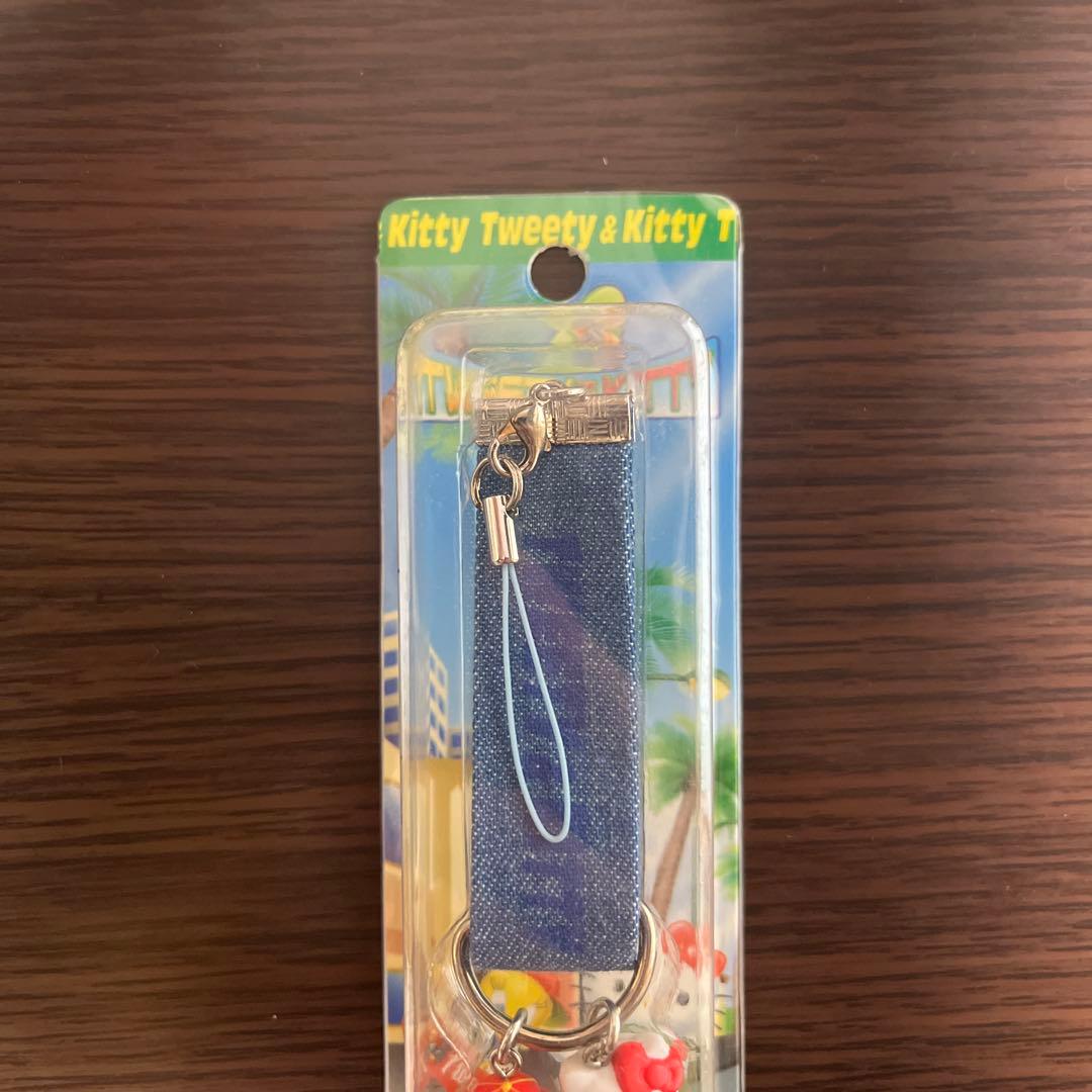 トゥイーティー　キティ　マスコット ストラップ　スケボー