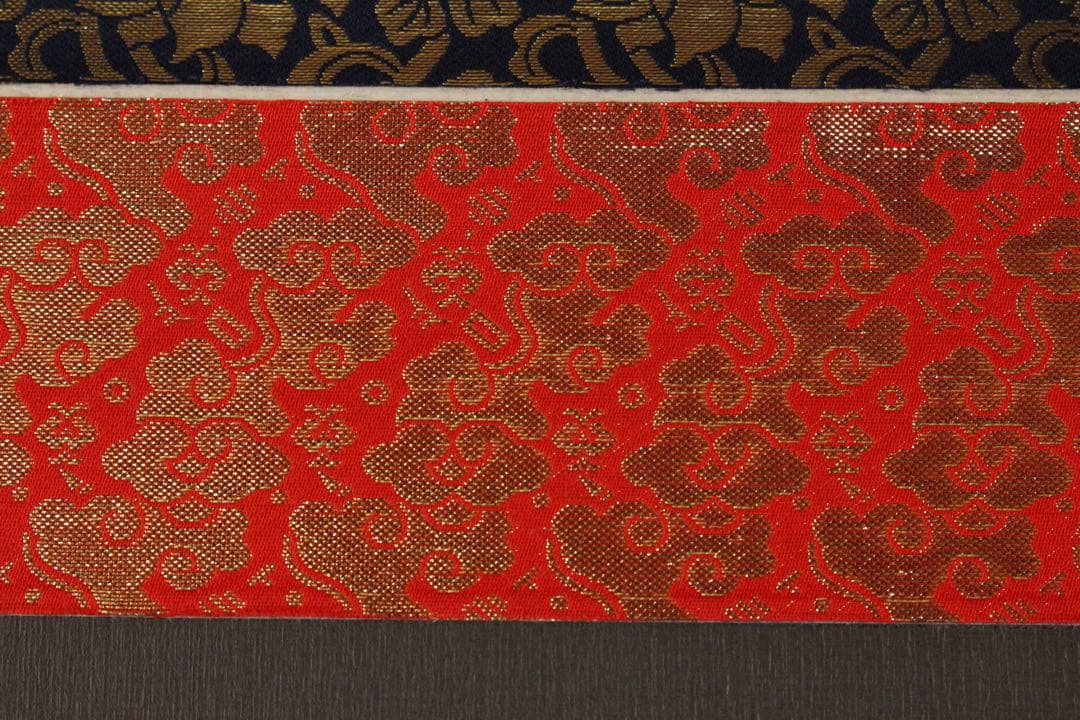 No5650 掛軸　印刷工芸　天台宗三尊佛　紙本　合箱　仏教美術　仏画　送料無料