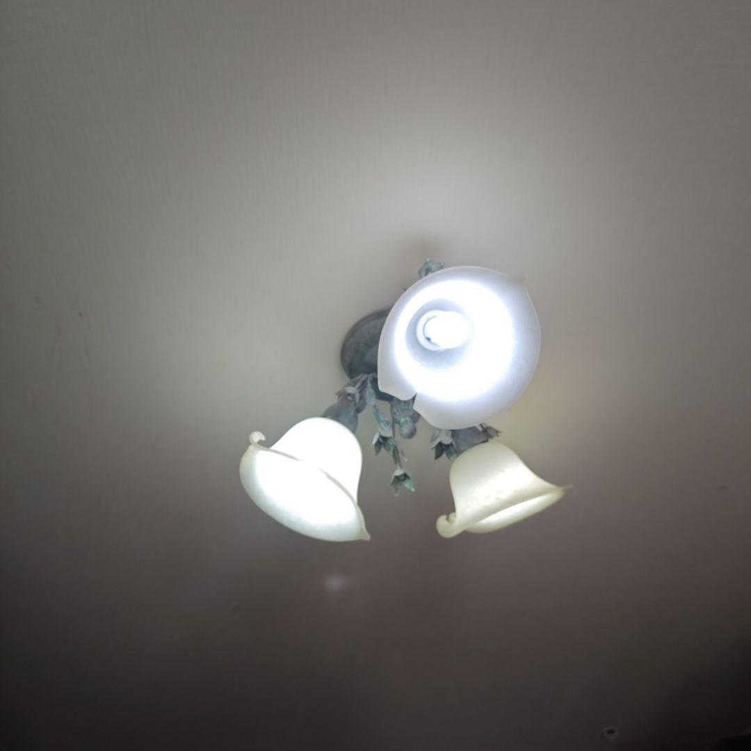 【良品】ヴィンテージ　アールヌーボー調　３灯シャンデリア　ナショナル/松下電工