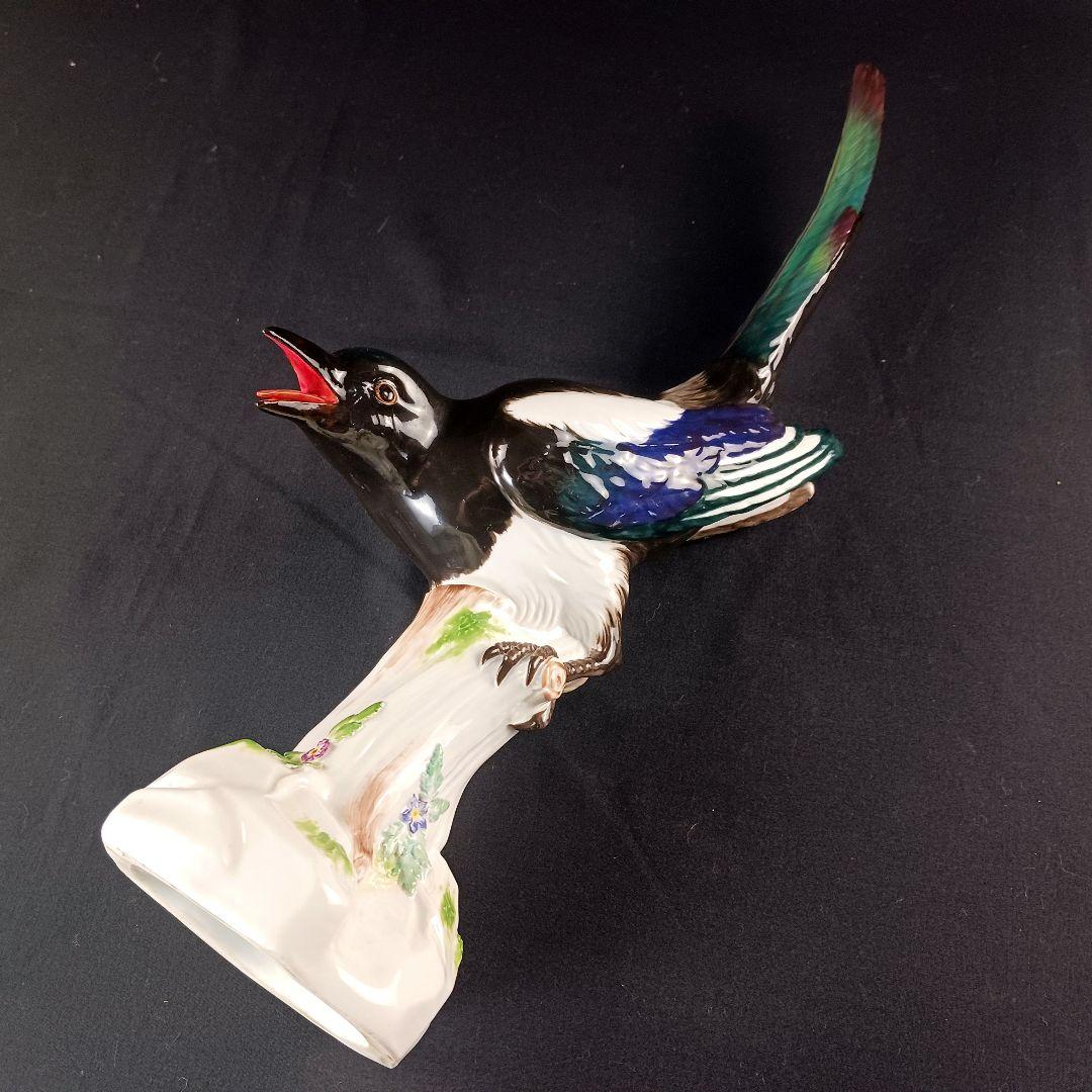 Y2020-2 マイセン 19世紀 カササギ 置物 フィギュリン ケンドラー原型