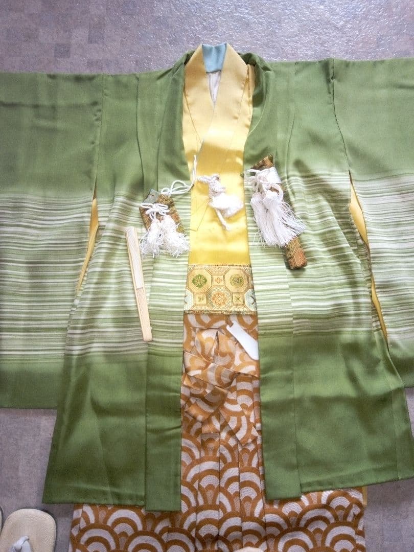 【正絹羽織、着物】七五三5歳用羽織袴セット