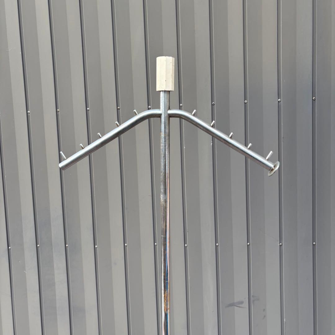 C1 昭和レトロ アイアンハンガーラック 金属製 店舗什器 アーム付き 業務用