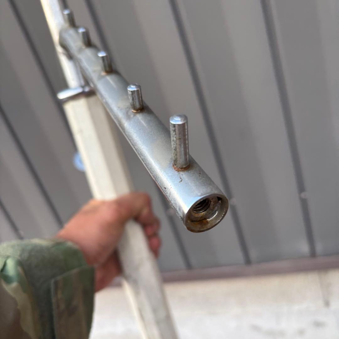 C1 昭和レトロ アイアンハンガーラック 金属製 店舗什器 アーム付き 業務用