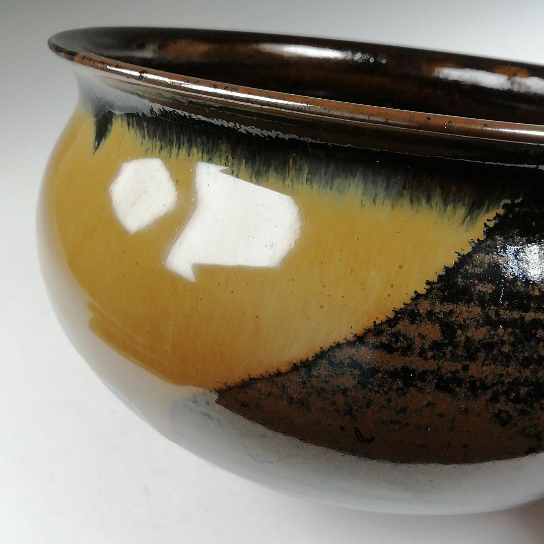 Ｗ３２５　建水　『高取　建水』『高取焼宗家　十二代　高取八山 造』　共箱　茶道具