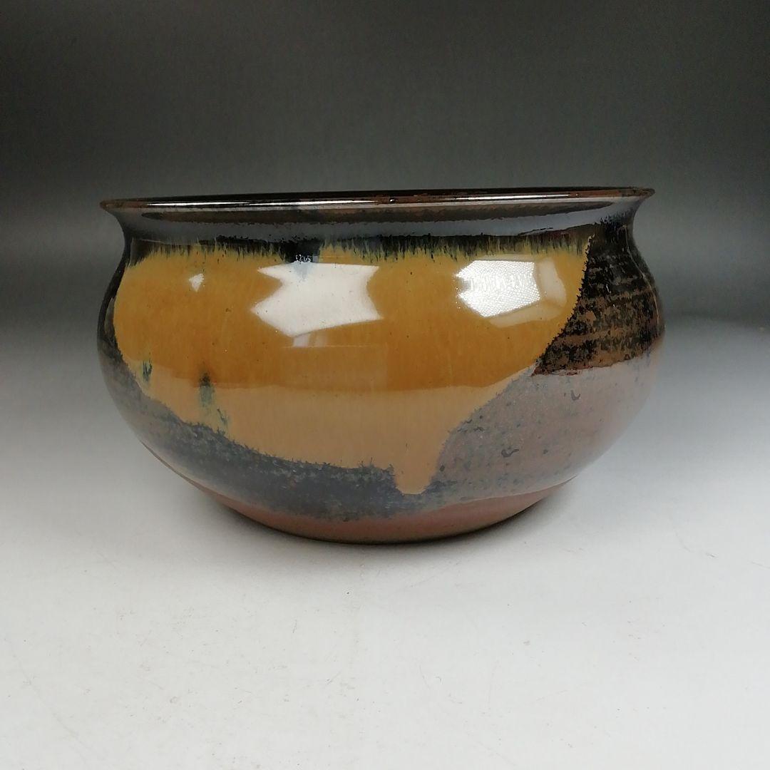 Ｗ３２５　建水　『高取　建水』『高取焼宗家　十二代　高取八山 造』　共箱　茶道具