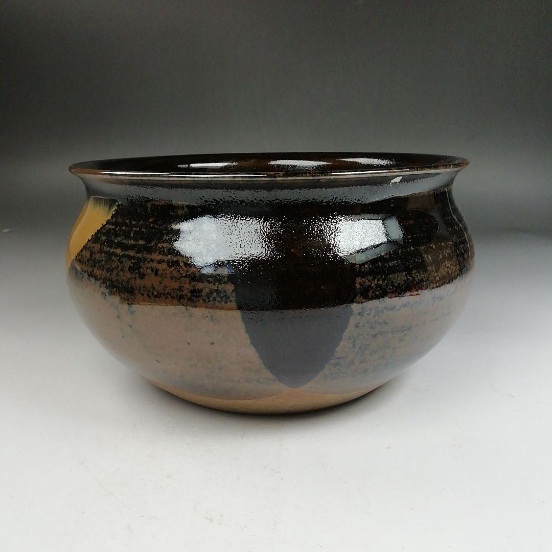 Ｗ３２５　建水　『高取　建水』『高取焼宗家　十二代　高取八山 造』　共箱　茶道具