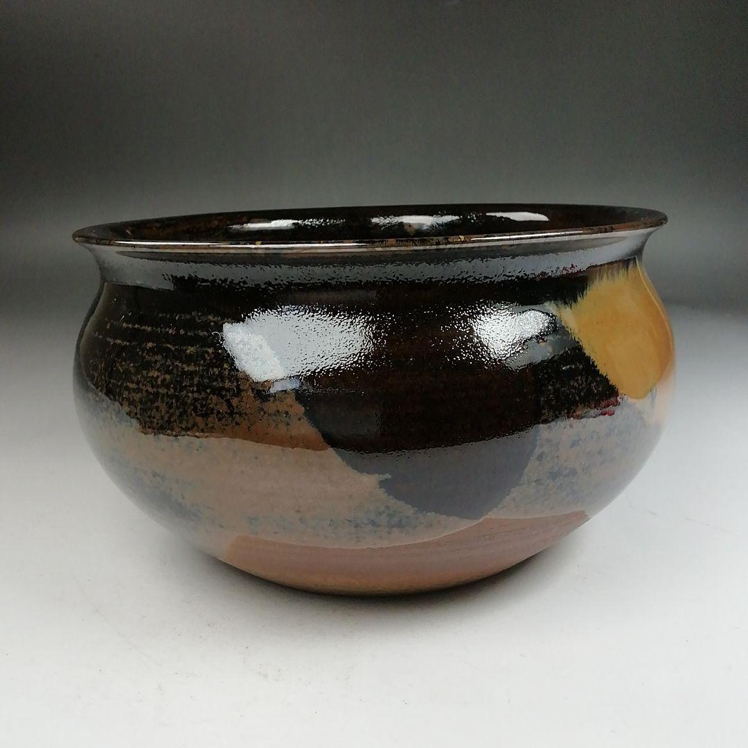 Ｗ３２５　建水　『高取　建水』『高取焼宗家　十二代　高取八山 造』　共箱　茶道具