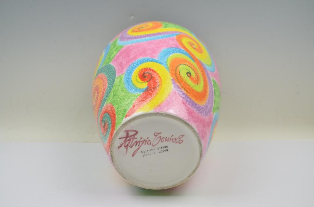 115 イタリー製 花瓶 壺 オブジェ 高さ32㎝ 陶器製