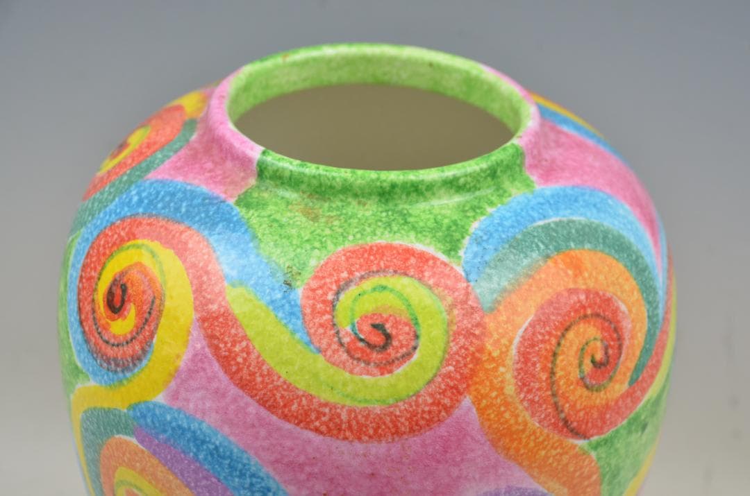 115 イタリー製 花瓶 壺 オブジェ 高さ32㎝ 陶器製