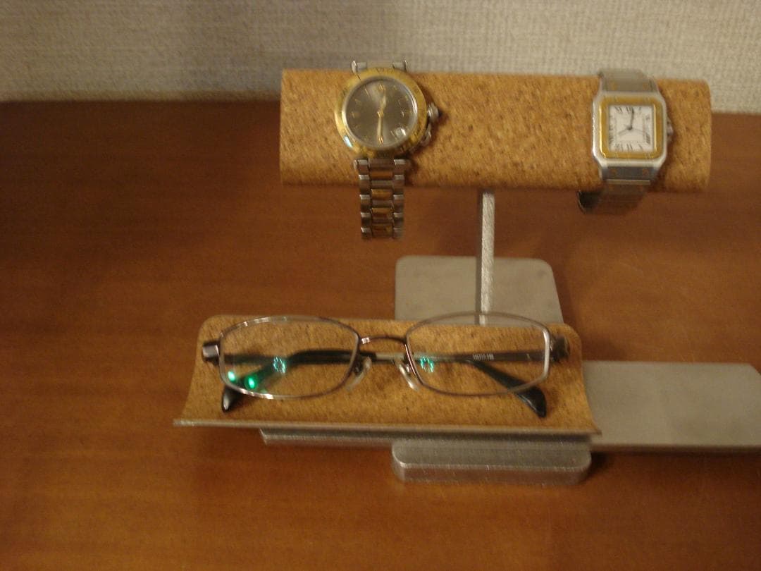 2本掛け腕時計、ダブルリング、メガネスタンド　★リングスタンド未固定