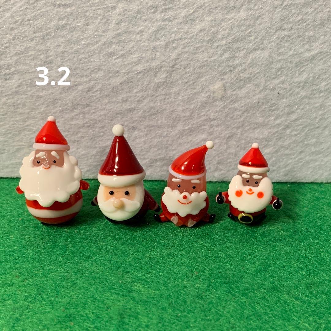 ガラス細工　ミニチュア　サンタ　クリスマス