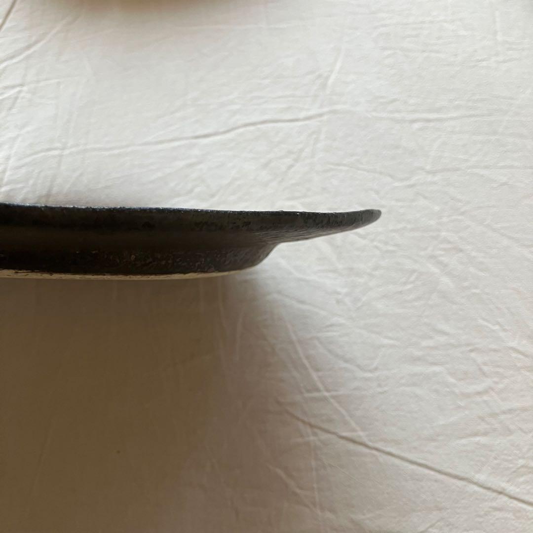 【新品未使用】安福由美子　錆オーバル皿①