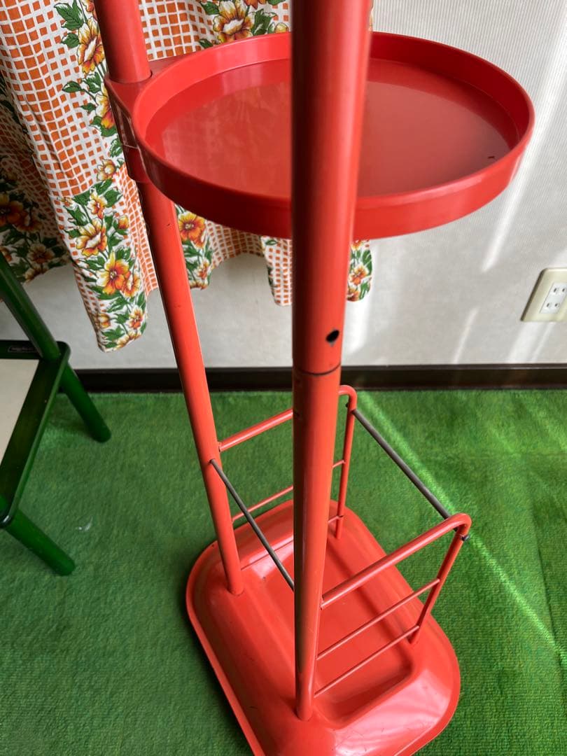 スチール ラック 傘立て 花台 昭和レトロ 当時物 レトロポップ インテリア