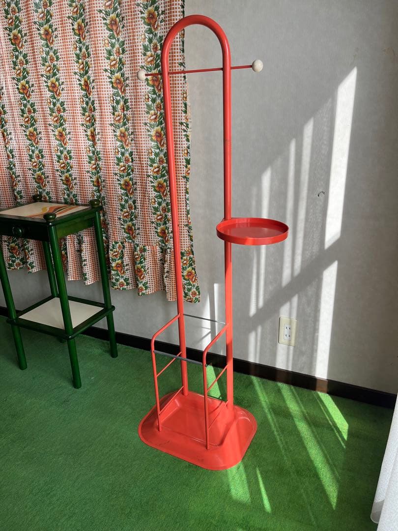 スチール ラック 傘立て 花台 昭和レトロ 当時物 レトロポップ インテリア