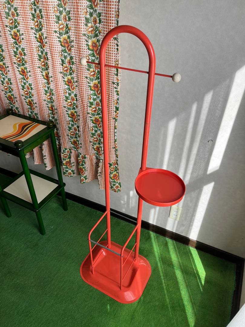 スチール ラック 傘立て 花台 昭和レトロ 当時物 レトロポップ インテリア