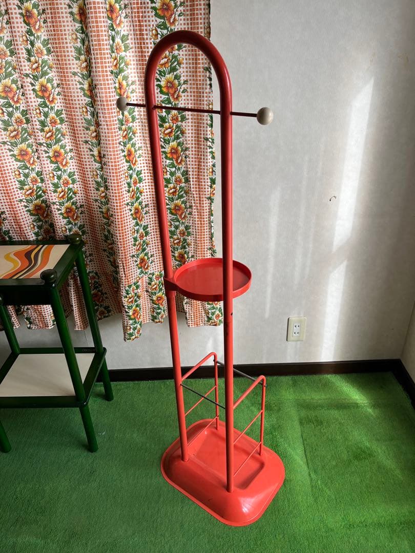スチール ラック 傘立て 花台 昭和レトロ 当時物 レトロポップ インテリア