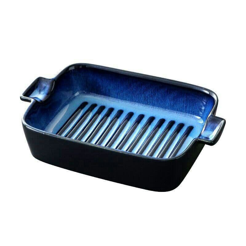 2枚 家庭用セラミック両耳焼き皿長方形焼き碗アイデアチーズ皿焙煎食器