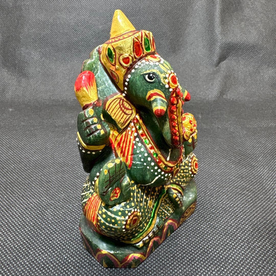 1点物　強大アベンチュリン　ガネーシャ　置物　守り神　守護神　厄除け　金運
