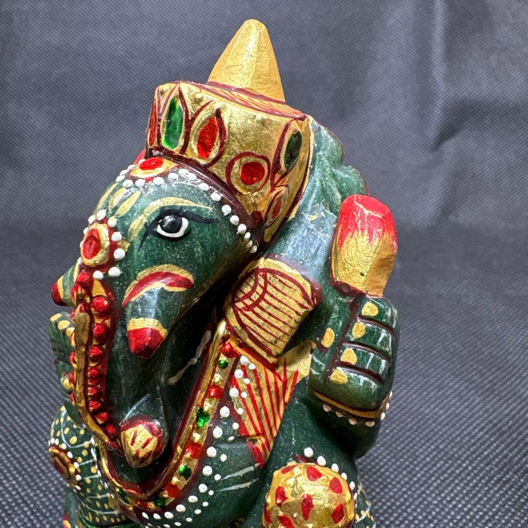 1点物　強大アベンチュリン　ガネーシャ　置物　守り神　守護神　厄除け　金運