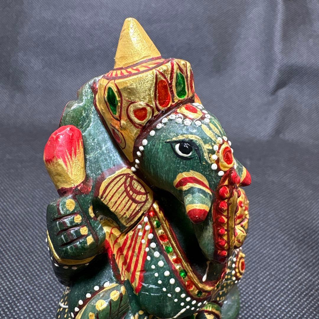 1点物　強大アベンチュリン　ガネーシャ　置物　守り神　守護神　厄除け　金運