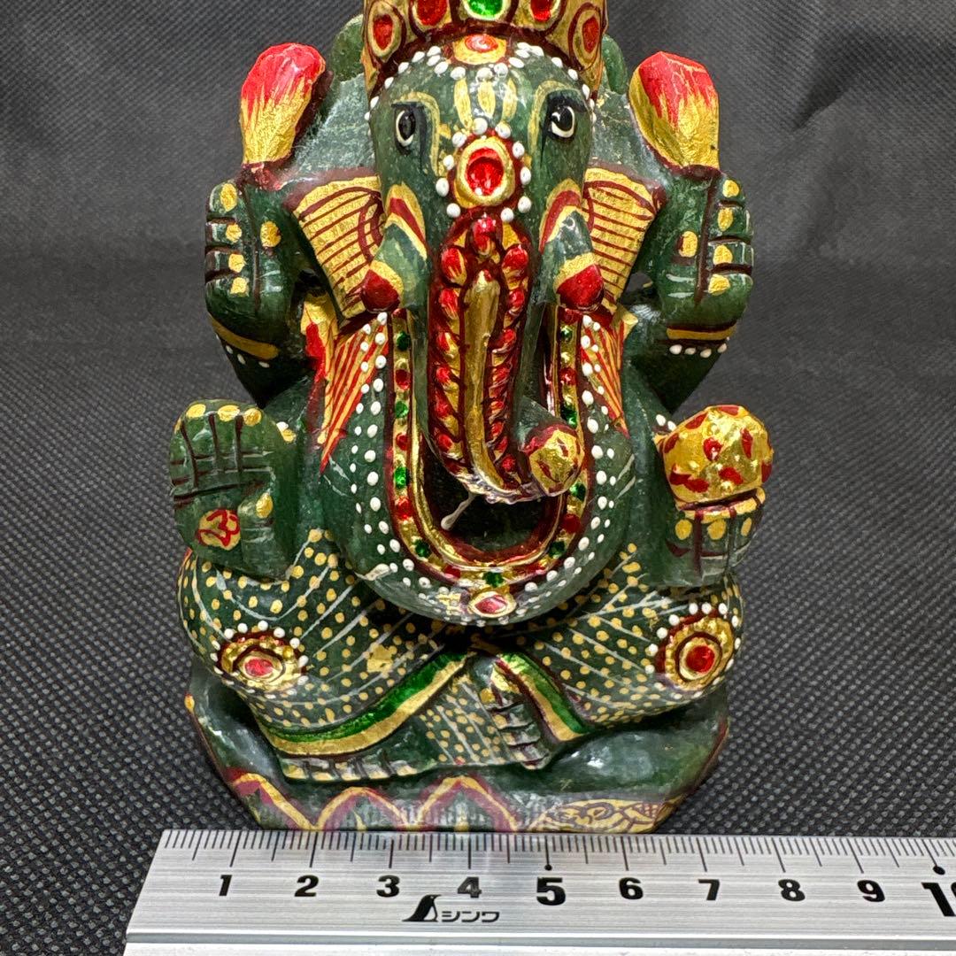 1点物　強大アベンチュリン　ガネーシャ　置物　守り神　守護神　厄除け　金運