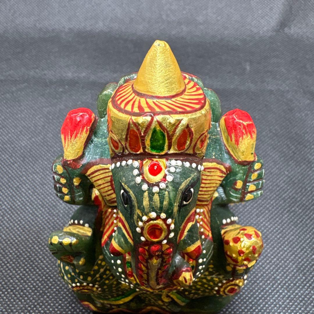 1点物　強大アベンチュリン　ガネーシャ　置物　守り神　守護神　厄除け　金運