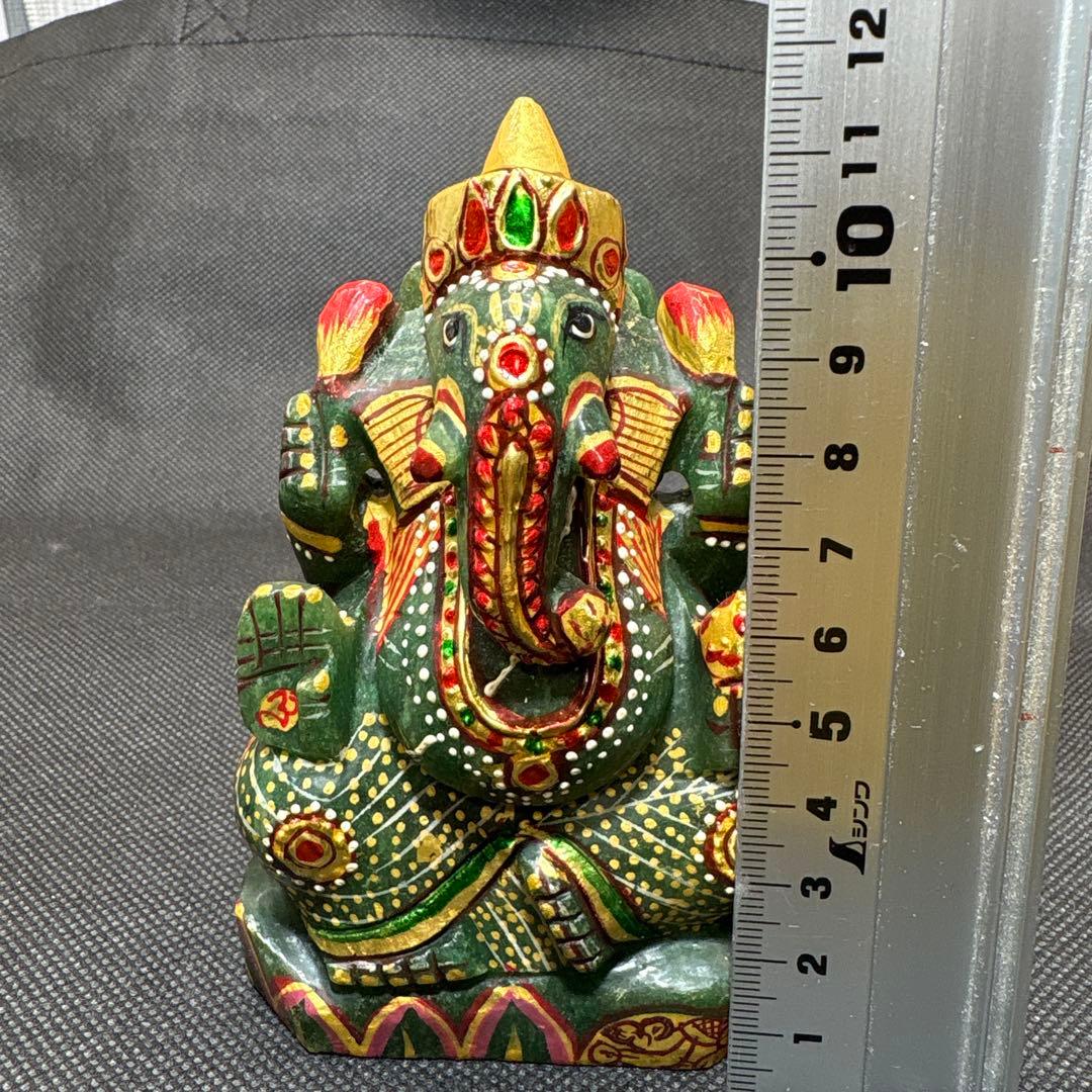 1点物　強大アベンチュリン　ガネーシャ　置物　守り神　守護神　厄除け　金運